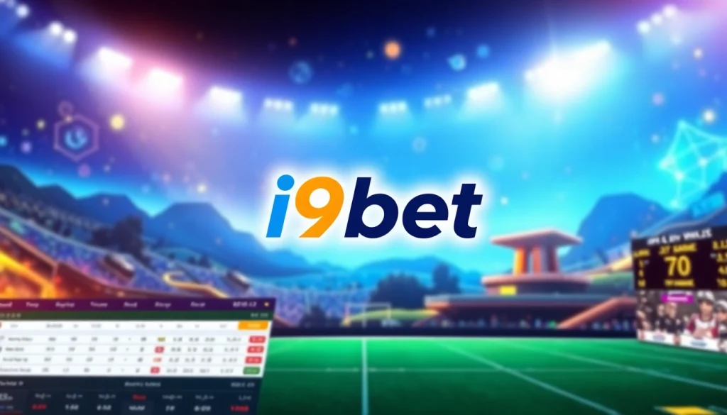 Explore i9bet's premium gaming experience with its sleek platform interface and vibrant digital design.